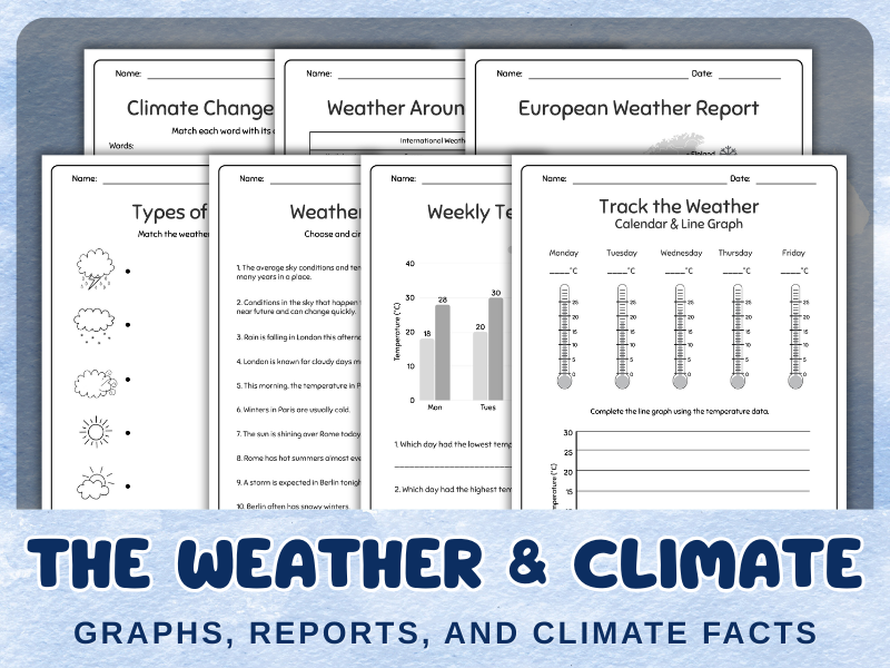Exploring the Weather & Climate - Science Worksheets