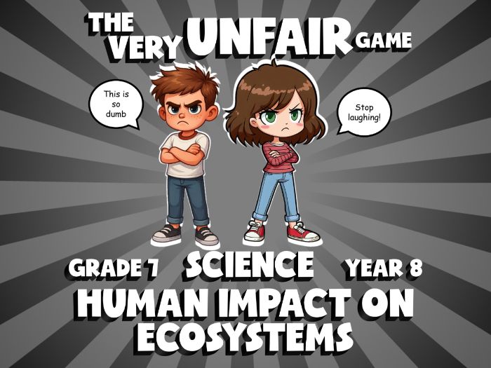 Human Impact on Ecosystems VERY UNFAIR GAME | No-Prep Year 8 Science Review Activity