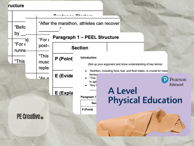 15 Mark Question PEEL Scaffold A Level PE (Edexcel) Bundle