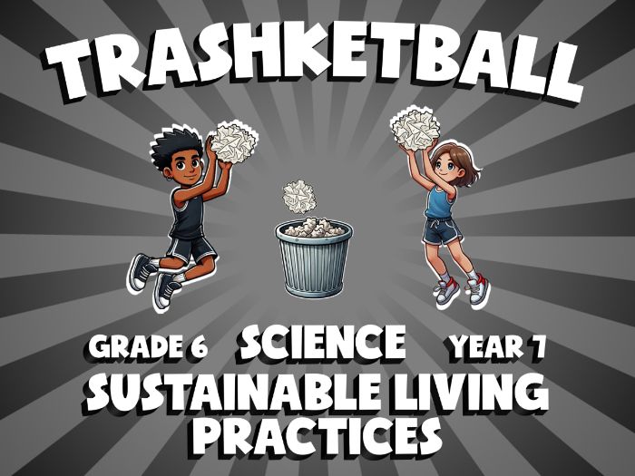 Sustainable Living Practices TRASHKETBALL Science Game | No-Prep Year 7 Review Activity