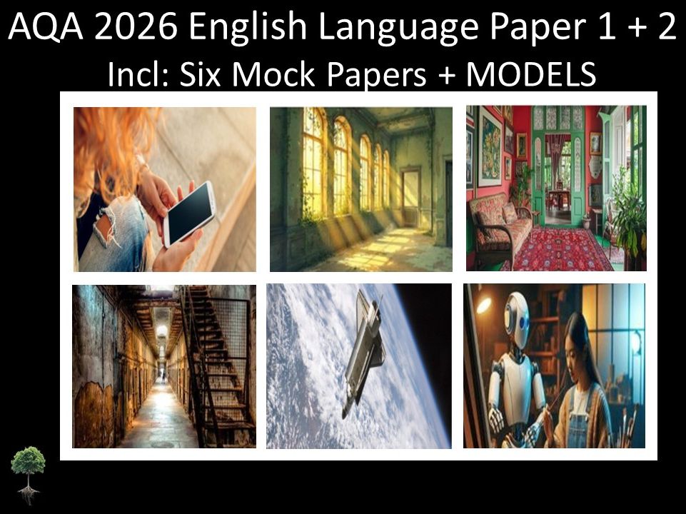 Six AQA 2026 GCSE English Language Paper 1 + 2 Mocks | Models