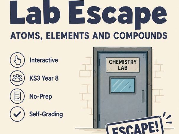 Atoms, Elements and Compounds Escape Room | KS3 Year 8