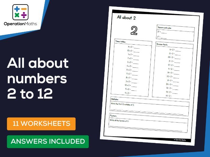 All about numbers 2 to 12