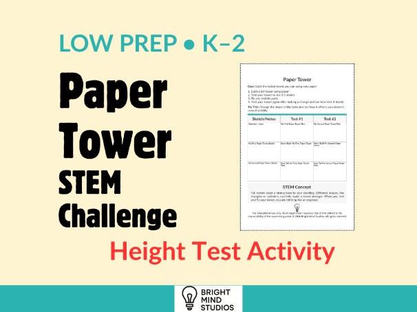Primary Paper Tower STEM Challenge