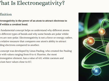 AS Level Chemistry - Unit 3.1 Electronegativity and bonding