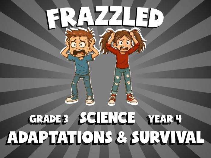 Adaptations & Survival FRAZZLED Science Game | No-Prep Year 4 Review Activity