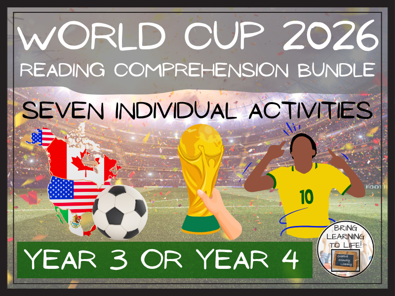 World Cup 2026 Reading Comprehension Bundle | Year 3 or Year 4
