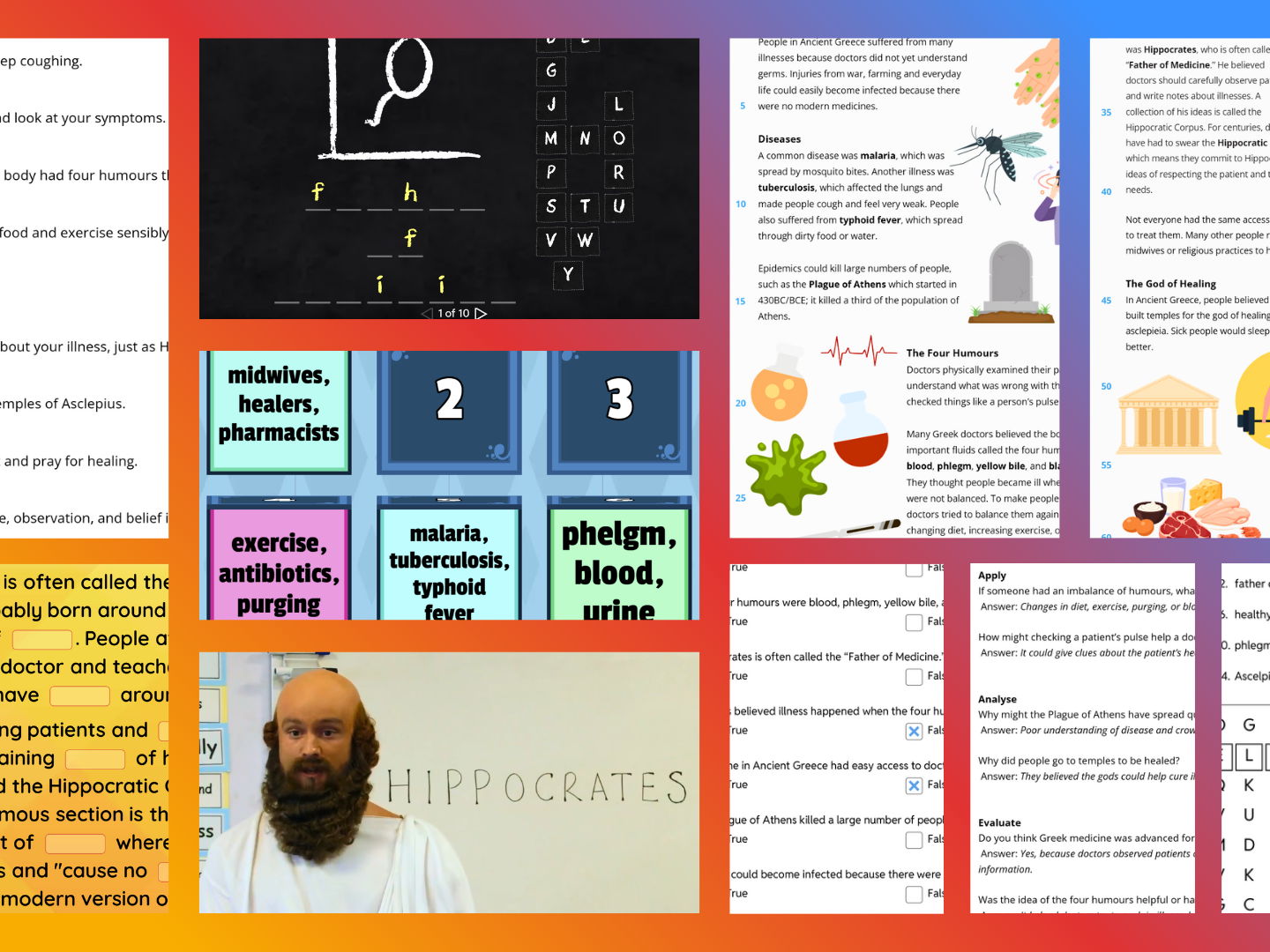 KS2 Ancient Greece - Food, Farming, Fashion, and the Four Humours