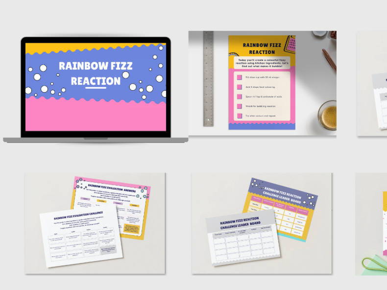 Rainbow Fizz Chemistry Experiment | Instructions & Demo for Kids STEM Science