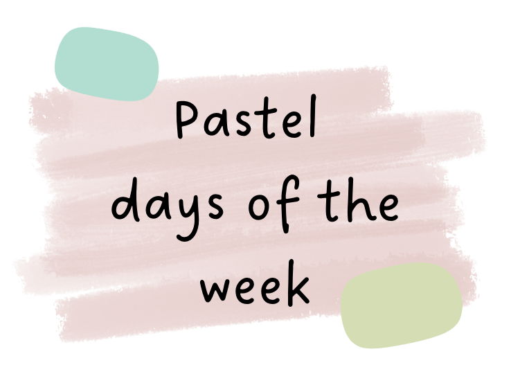 Days of the Week Blobs