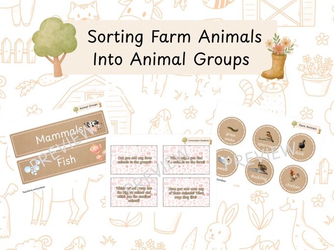 Sorting Farm Animals Into Animal Groups (Year 1 Enhanced Provision)