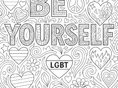 LGBTQ Inclusion Colouring Page