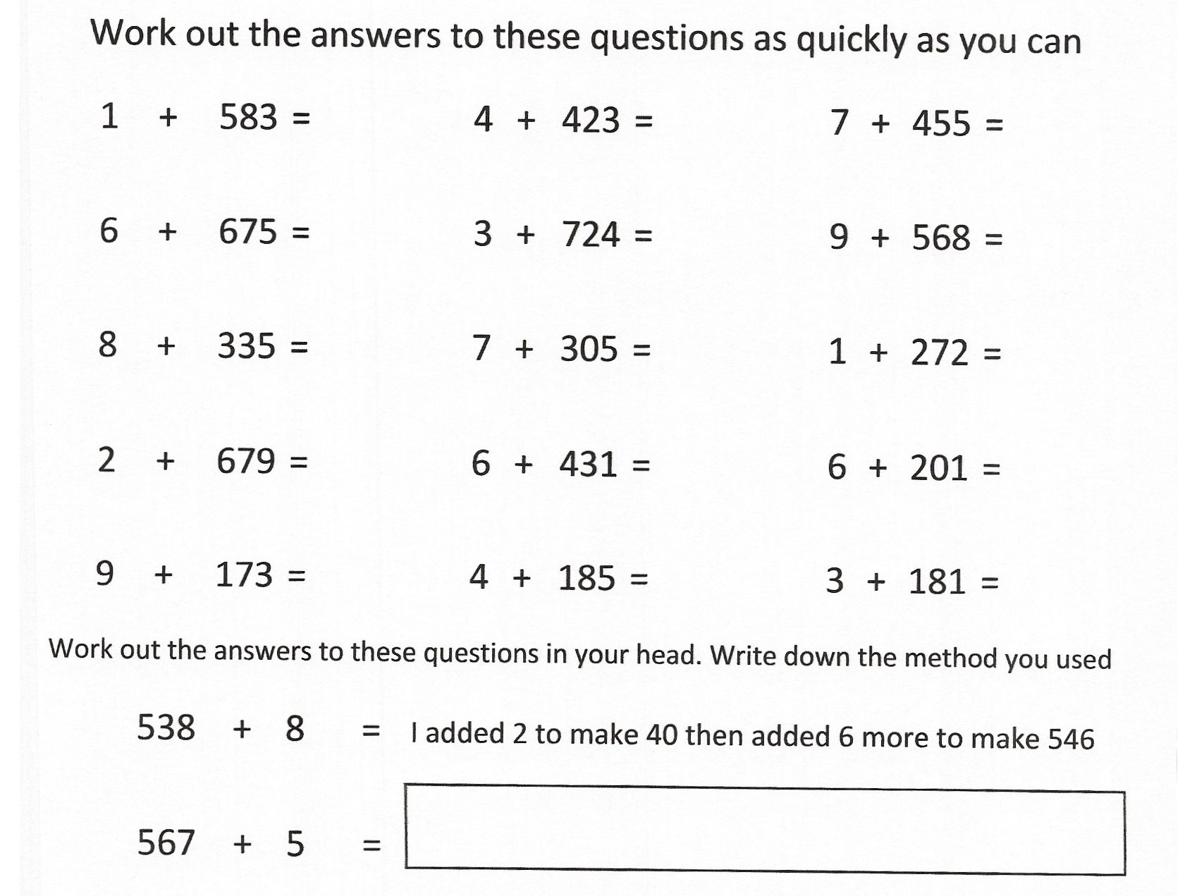 year 4 maths addition subtraction division fractions