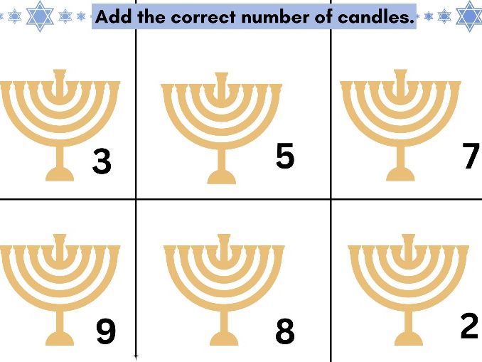 Hanakkah counting candles
