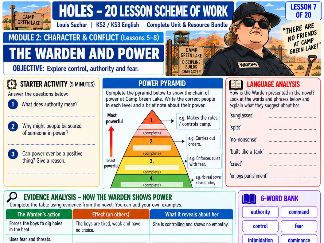 holes complete lesson pack 1-20