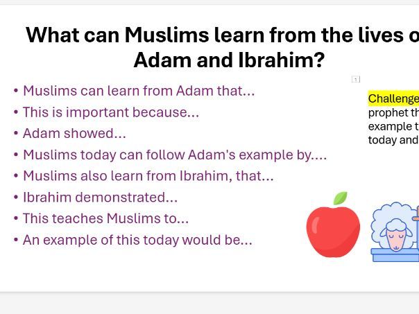 GCSE RE AQA – Why Are Prophets Important? (Adam, Ibrahim & Risalah)