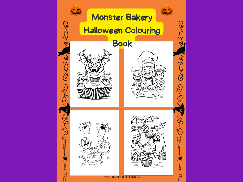 Monster Bakery Halloween Colouring Book