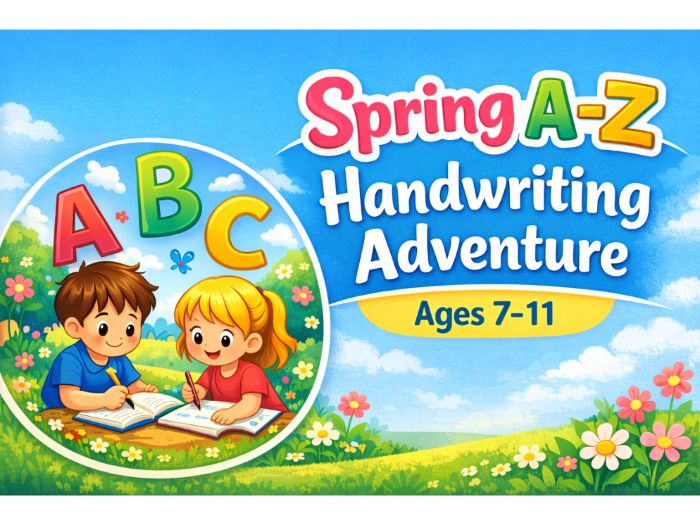 Spring A–Z Handwriting Practice Workbook – Alphabet Tracing & Seasonal Facts