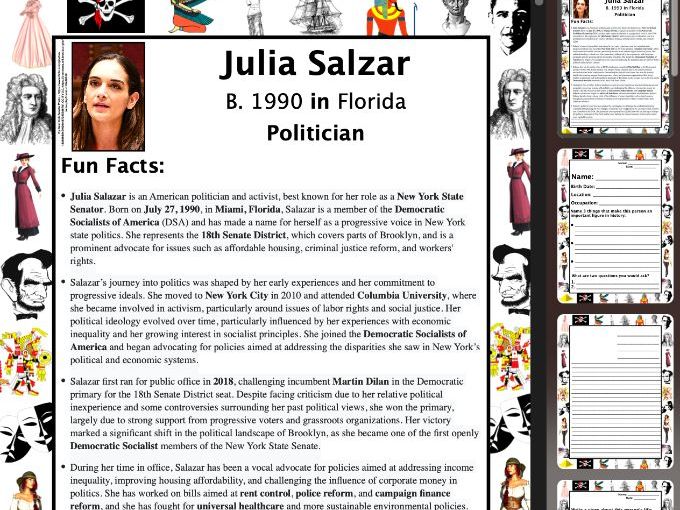 Julia Salzar PACKET & ACTIVITIES, Important Historical Figures Series