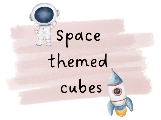 Space theme unifix cubes