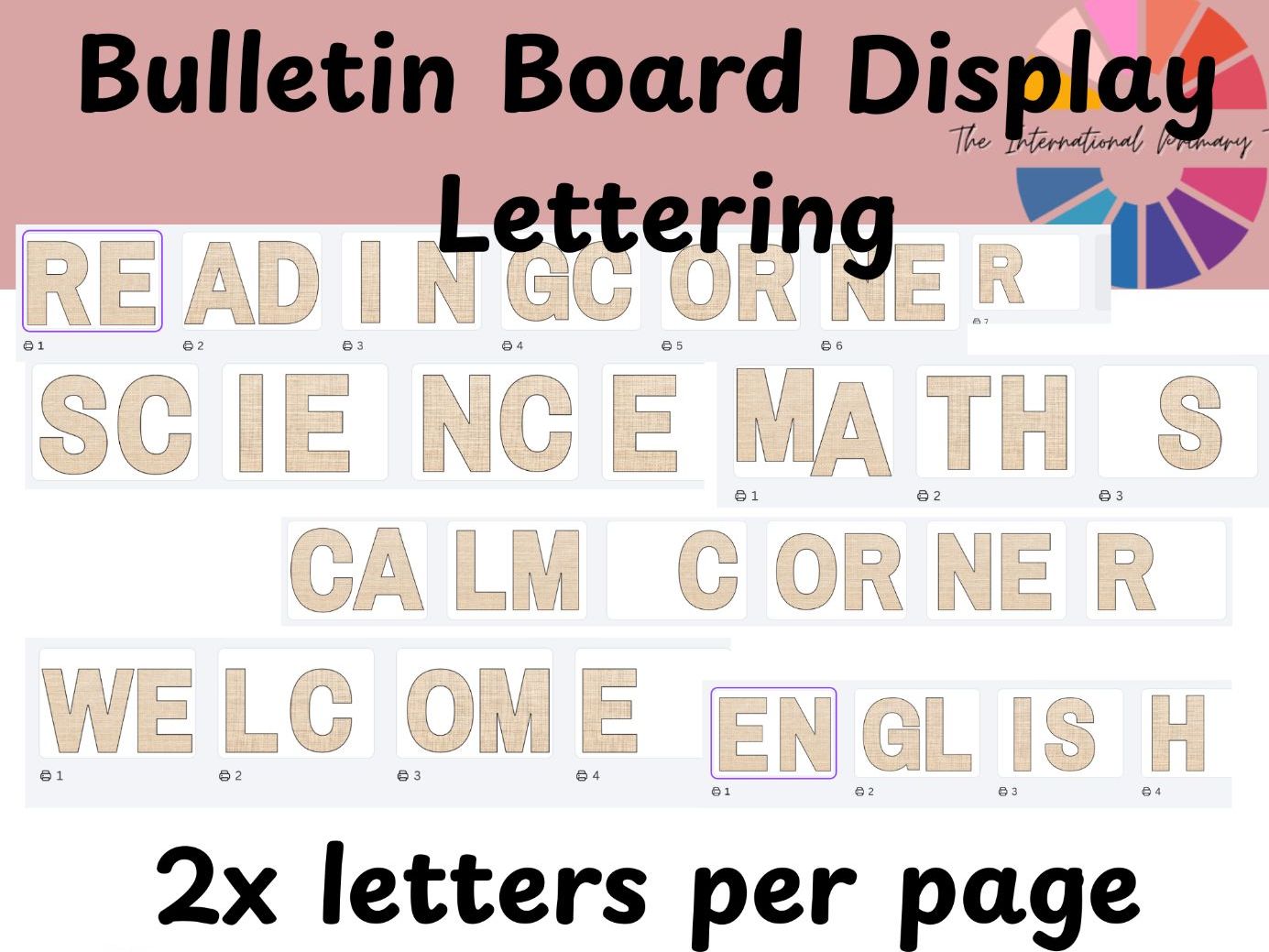 Natural Hessian Classroom Display Lettering | Neutral Classroom Decor | Printable