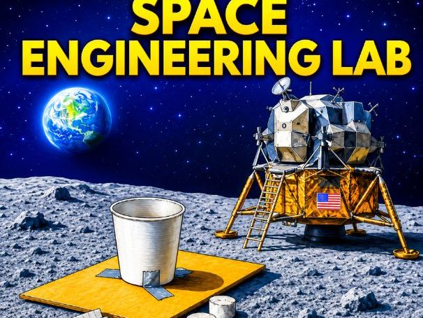 Moon Lander Design Challenge , Space STEM Lab & Code Breaker Activity