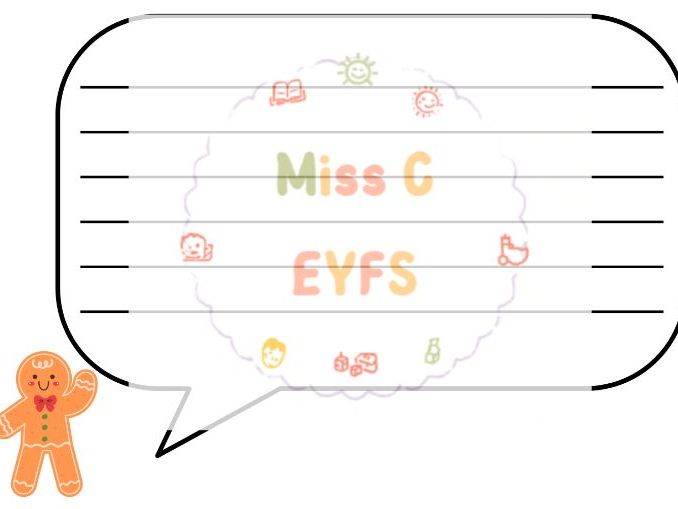 The Gingerbread man writing frame
