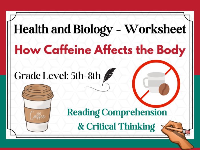 How Caffeine Affects the Body: Reading Comprehension Passages ...