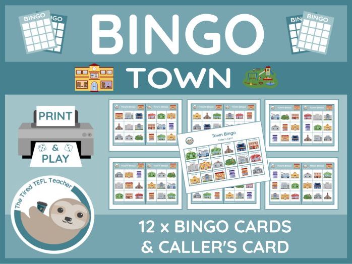 ESL Places Around Town Bingo