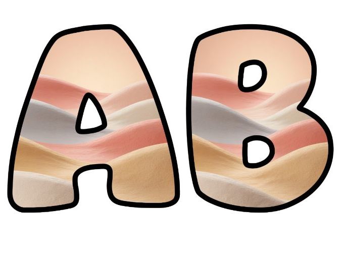 Soft Retro Warm Faded Hills Themed Lettering Set | Classroom Display | Upper & Lowercase, 0-9
