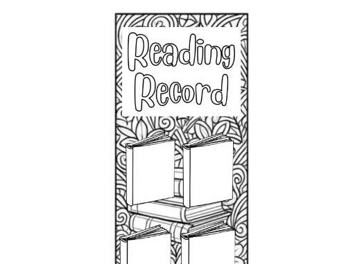 Bundle of 6 Book/ Reading Themed Bookmarks coloring templates