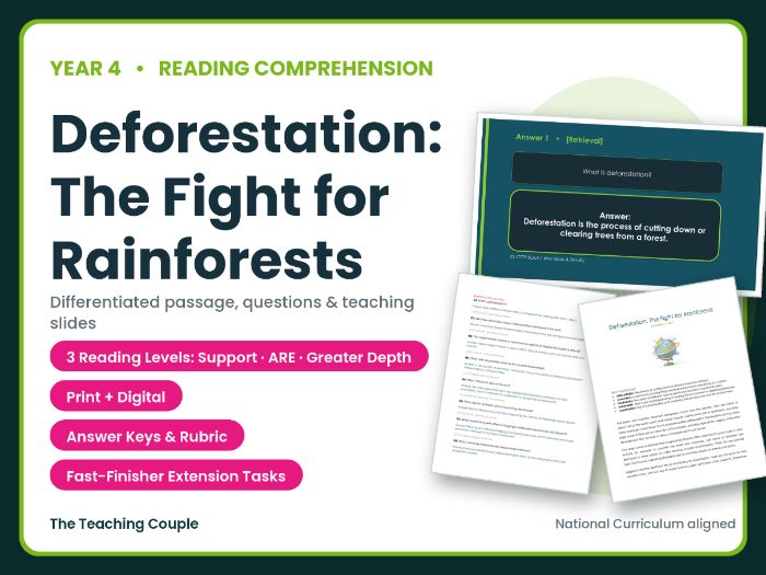Deforestation: The Fight for Rainforests | Comprehension | Year 4