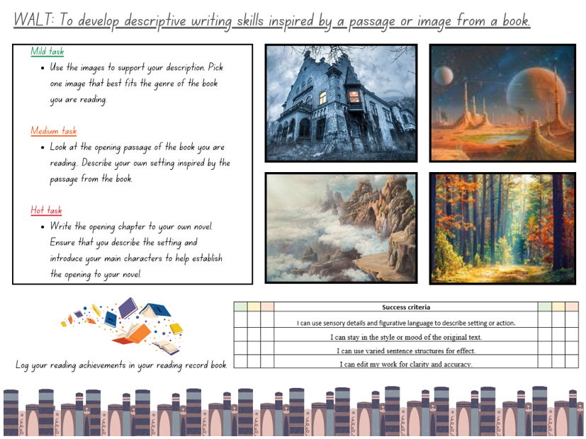 English Skills Pack: Descriptive, Persuasive, and Narrative Writing Worksheet Bundle