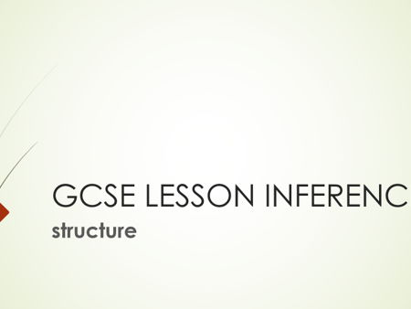 GCSE English – Inference & Structural Analysis Lesson (Full PPT + Worksheet + Model Paragraph)