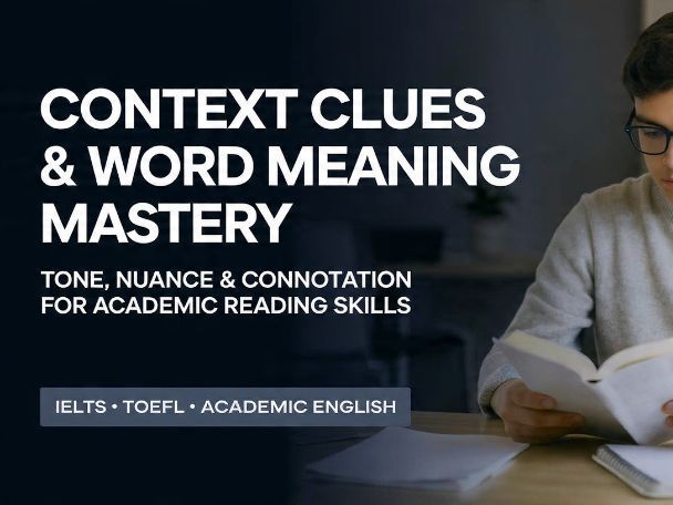 Context Clues & Word Meaning Mastery Workbook | Tone, Nuance & Connotation Practice