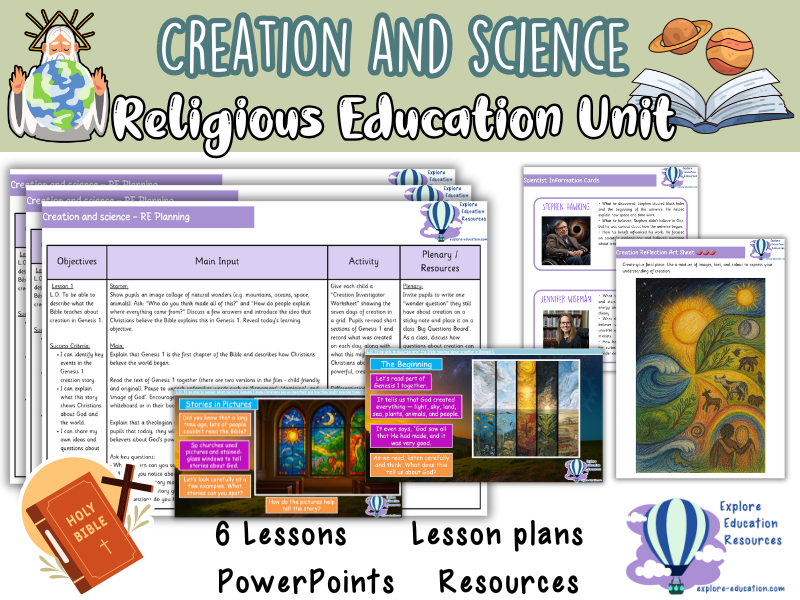 KS2 Creation and Science RE Unit - 6 Outstanding RE Lessons