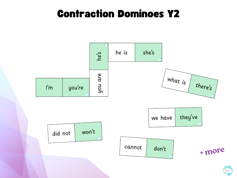 Contractions Dominoes – Year 2