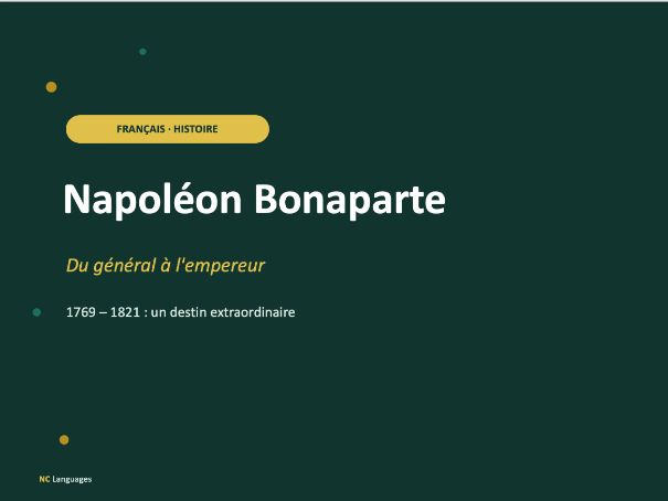 FRENCH: Napoléon Bonaparte (Cultural lesson)