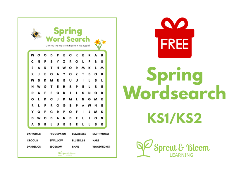 KS1/KS2 Spring Wordsearch - Free Resource