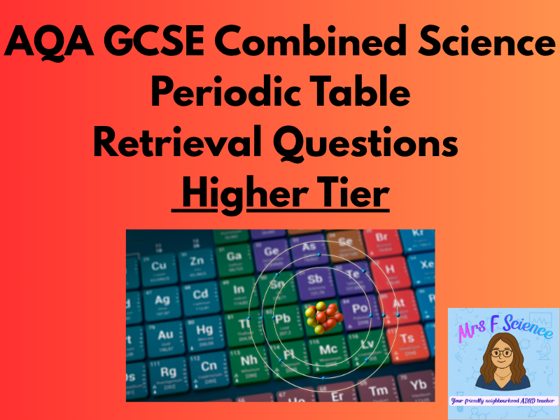 AQA GCSE Combined Science Atomic Structure & Bonding Retrieval Questions | Higher