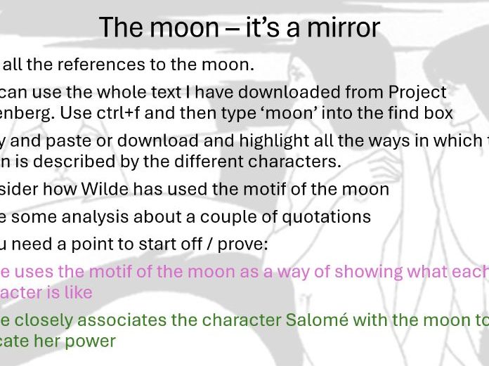 lessons on Wilde's Salome