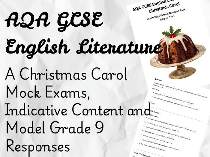 AQA GCSE English Literature – A Christmas Carol Exam Extract Questions (Higher Tier)