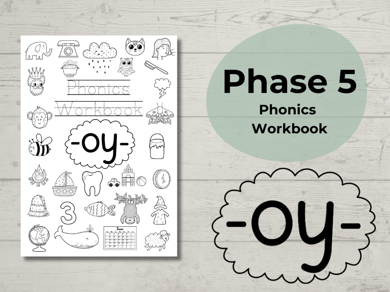 Phase 5 Phonics Workbook oy sound