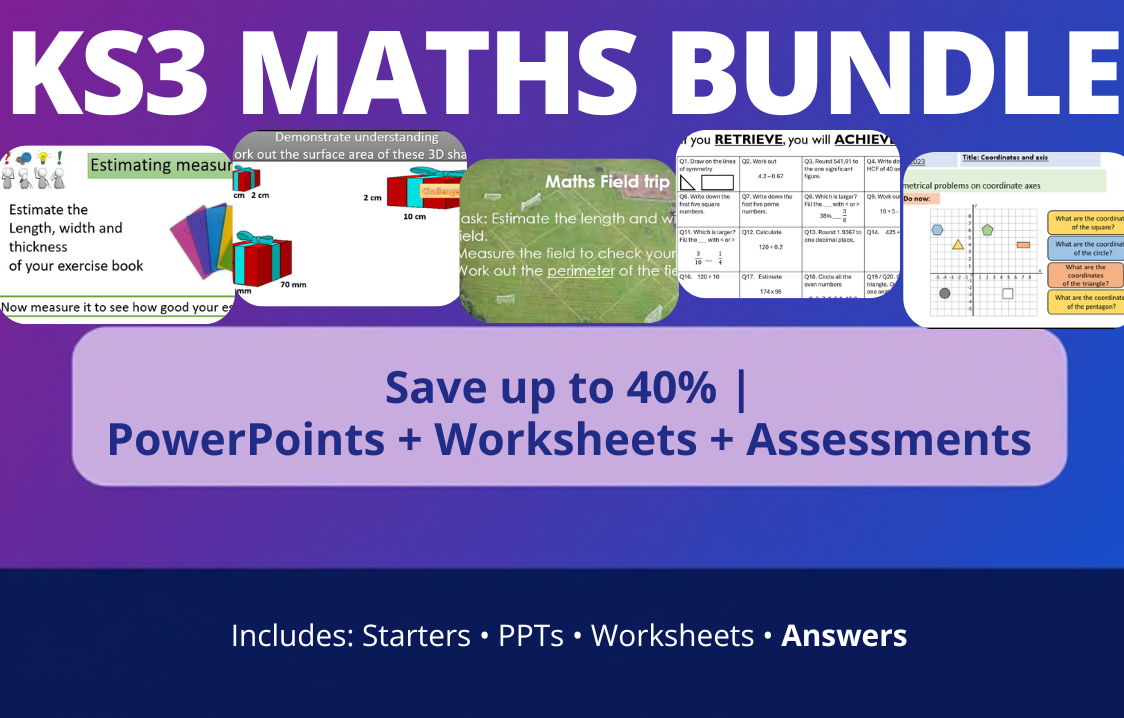 KS3 Maths Mega Bundle – 15+ Lessons, Worksheets & Starters (Full Unit Pack)