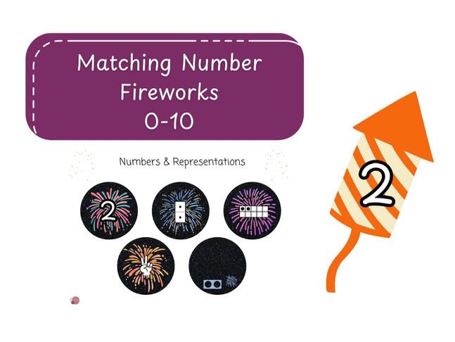 Matching Number Fireworks 0-10