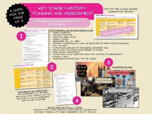 Key Stage 1 history schemes including planning and assessment SEND supportive