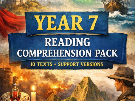 Year 7 reading comprehension pack