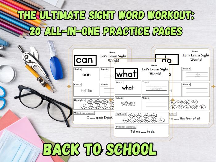 The Ultimate Sight Word Workout: 20 All-in-One Practice Pages
