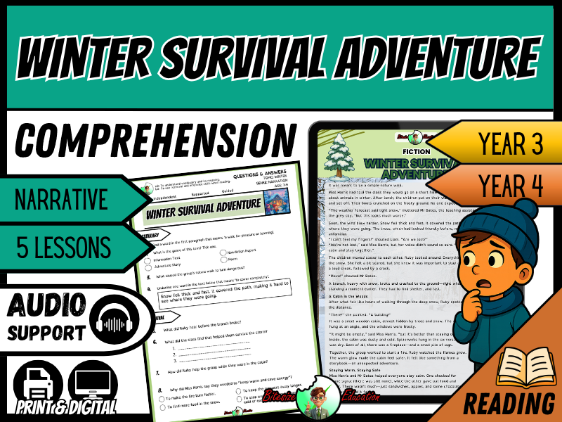Winter Survival Adventure | Reading Comprehension | Year 3/4