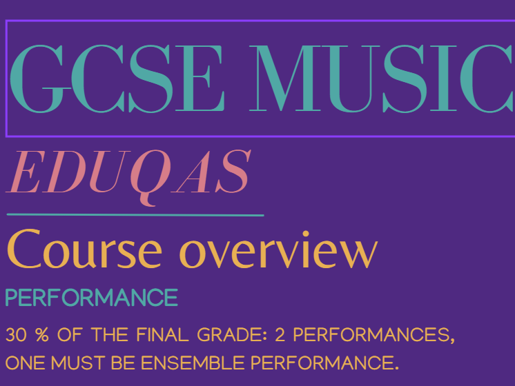 GCSE Music Options Promotions